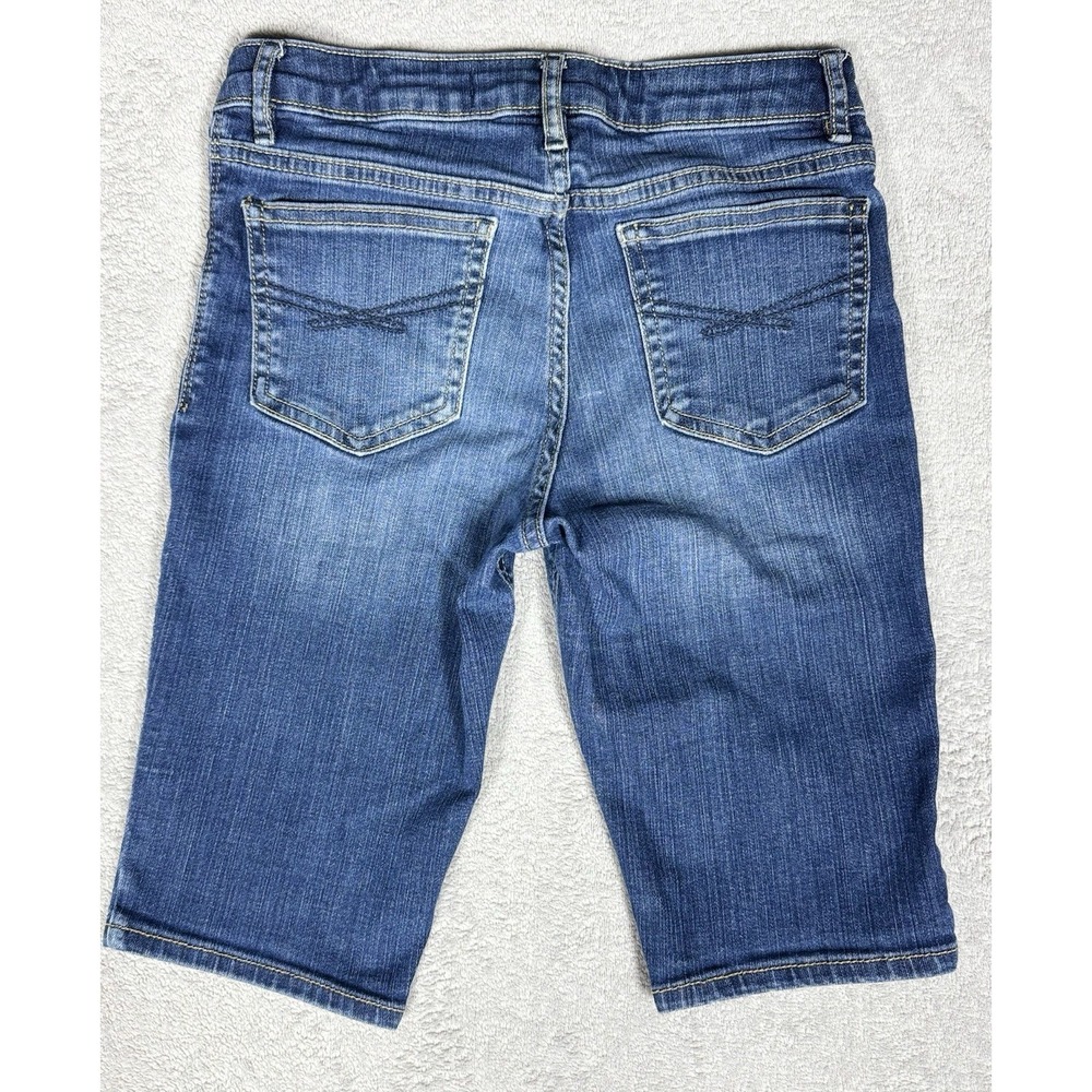 Gap Kids 1969 Blue Jean Burmuda Shorts Girls 12 Adjustable Waist Denim (B7) - Picture 3 of 8